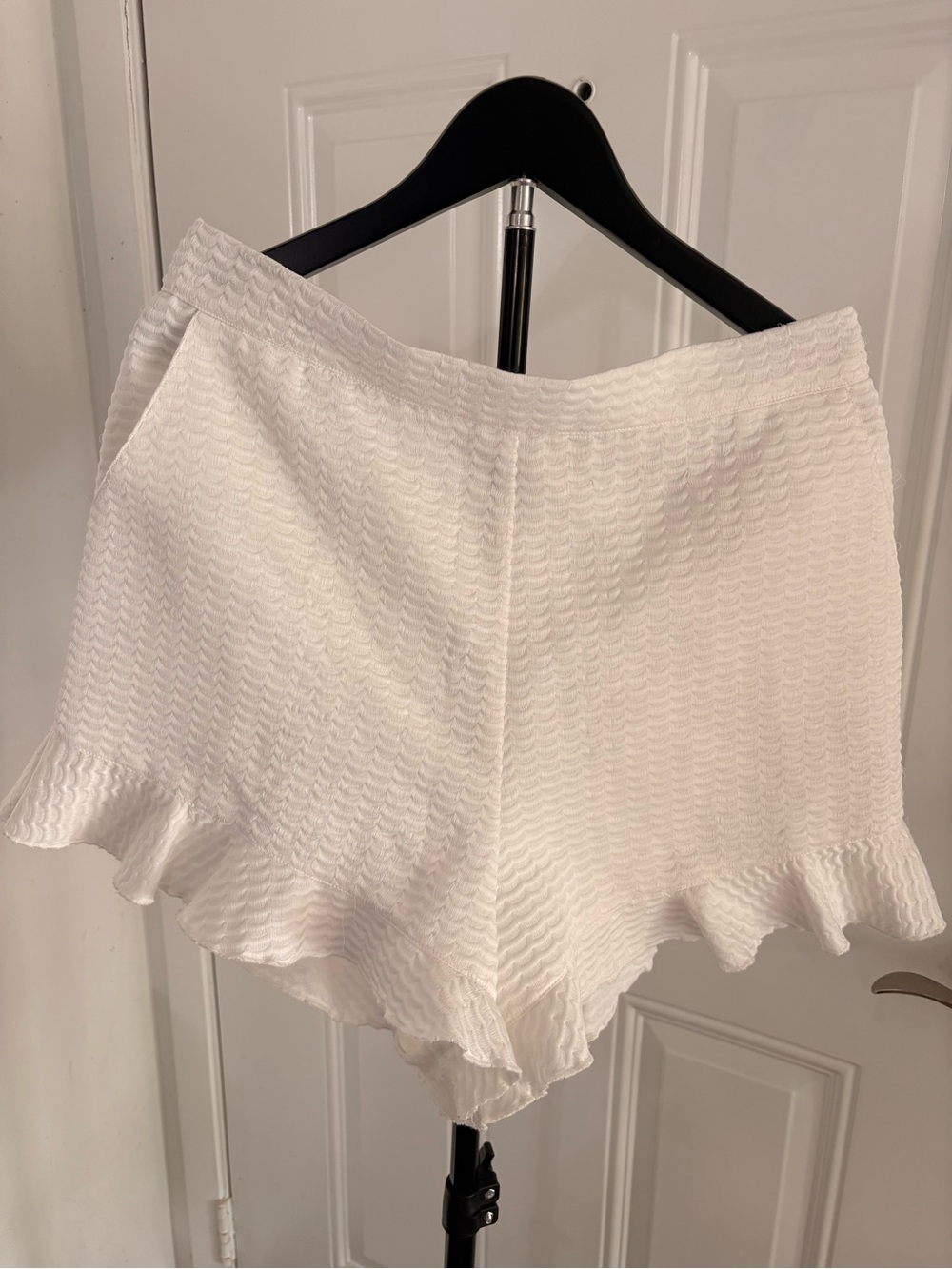 GB girls White Ruffle Hem Shorts